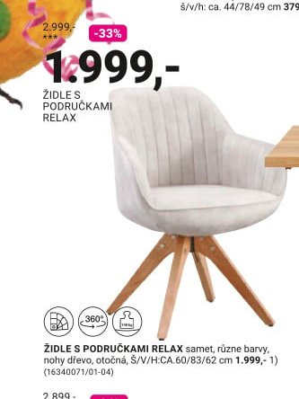 ŽIDLE S PODRUČKAMI RELAX