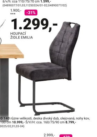 HOUPACÍ ŽIDLE EMILIA