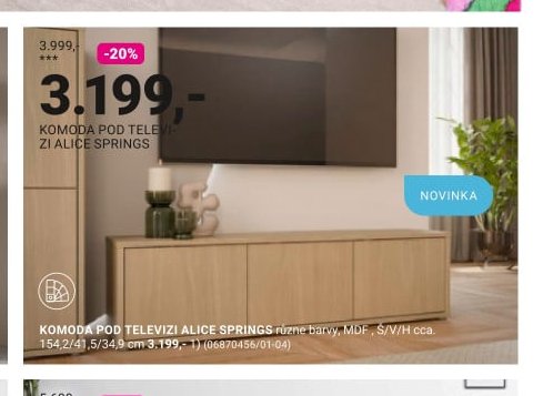 KOMODA POD TELEVIZI ALICE SPRINGS
