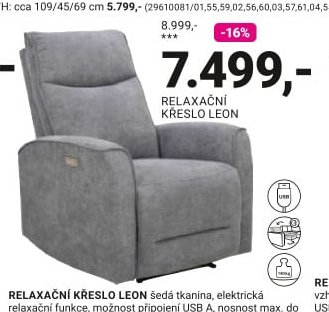 RELAXAČNÍ KŘESLO LEON