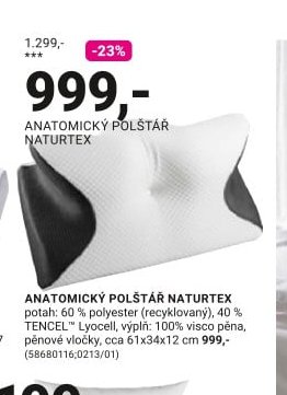 ANATOMICKÝ POLŠTÁŘ NATURTEX