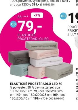 ELASTICKÉ PROSTĚRADLO LEO