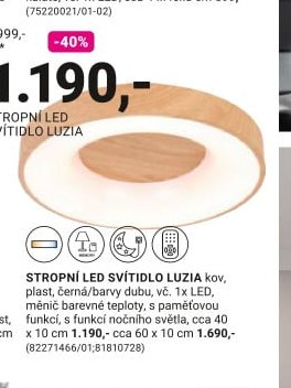 STROP NÍ LED SVÍTIDLO LUZIA