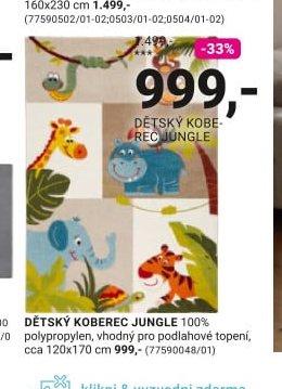 DĚTSKÝ KOBEREC JUNGLE