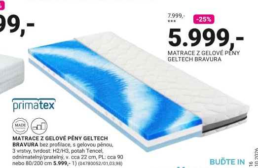 MATRACE Z GELOVÉ PĚNY GELTECH BRAVURA