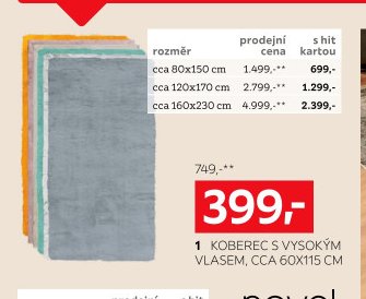 Koberec s vysokým vlasem