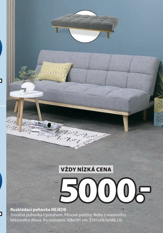 Rozkládací pohovka NEJEDE