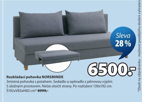 Rozkládací pohovka NORSMINDE