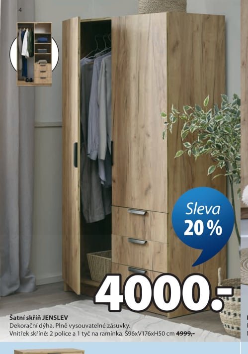 Šatní skříň JENSLEV