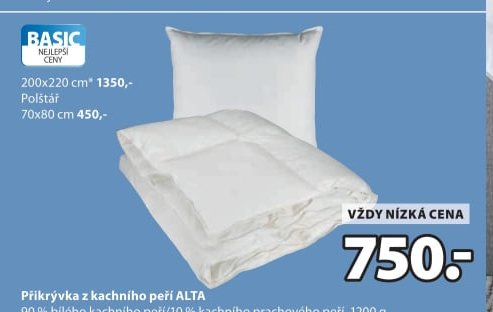 Přikrývka z kachního peří ALTA
