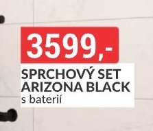 SPRCHOVÝ SET ARIZONA BLACK s baterií