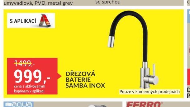 DŘEZOVÁ BATERIE SAMBA INOX