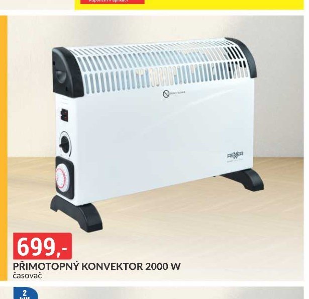 PŘIMOTOPNÝ KONVEKTOR 2000 W časovač