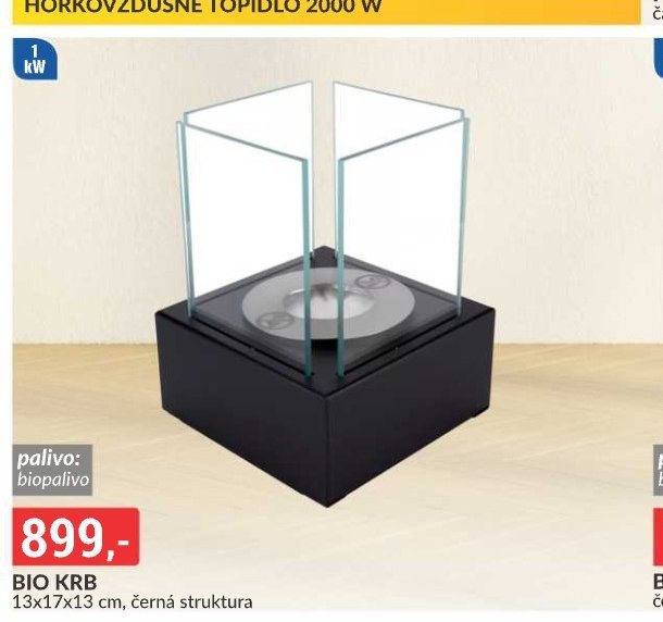 BIO KRB 13x17x13 cm, černá struktura