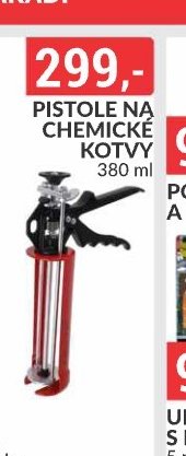 PISTOLE NA CHEMICKÉ KOTVY 380 ml