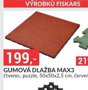 Gumová dlažba Max3 čtverec