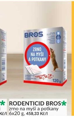 RODENTICID BROS ZRNO NA MYŠI A POTKANY