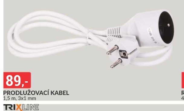 PRODLUŽOVACÍ KABEL 1,5 m, 3x1 mm