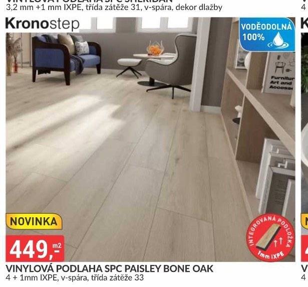 VINYLOVÁ PODLAHA SPC PAISLEY BONE OAK