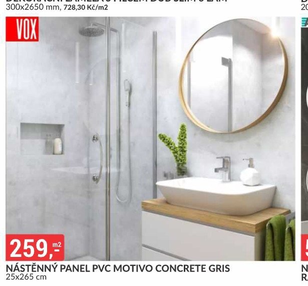 NÁSTĚNNÝ PANEL PVC MOTIVO CONCRETE GRIS