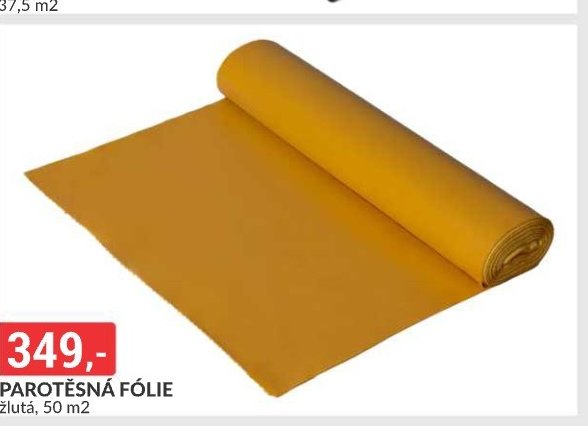 PAROTĚSNÁ FÓLIE žlutá, 50 m2