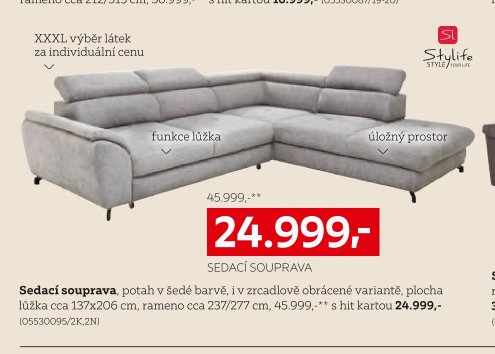 Sedací souprava (šedá)