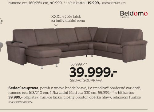 Sedací souprava (tmavě hnědá)