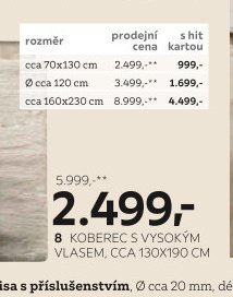 Koberec s vysokým vlasem
