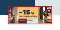 Banner -15% na vše do ložnice