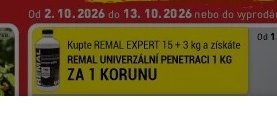 Remal Expert 15 + 3 kg a získáte Remal Univerzální penetraci 1 kg za 1 korunu