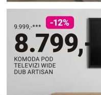 KOMODA POD TELEVIZI WIDE DUB ARTISAN