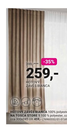 HOTOVÝ ZÁVĚS BIANCA