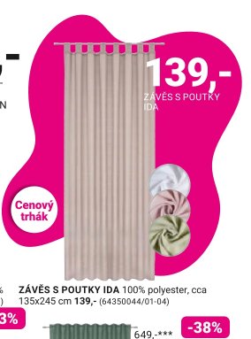 ZÁVĚS S POUTKY IDA