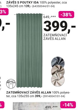 ZATEMŇOVACÍ ZÁVĚS ALLAN