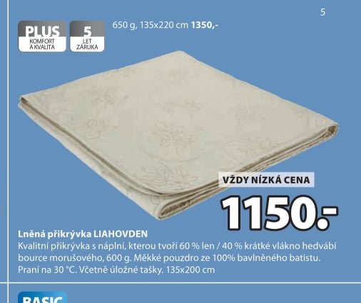 Lněná přikrývka LIAHOVDEN