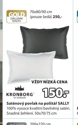 Saténový povlak na polštář SALLY