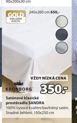 Saténové klasické prostěradlo SANDRA